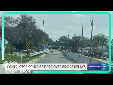 Delays at bridge construction projects in Pinellas County has leaders looking to fire contractor
