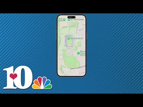 Ohio Stadium marked as 'Neyland North' on Apple Maps