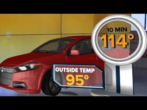 Warning for parents on hot car safety for kids