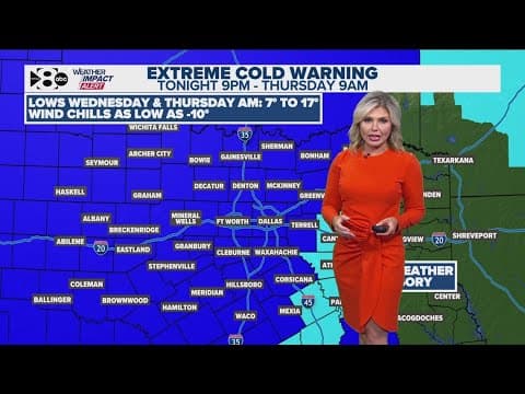 DFW Weather | Extreme cold warning through Thursday morning in 14 day forecast