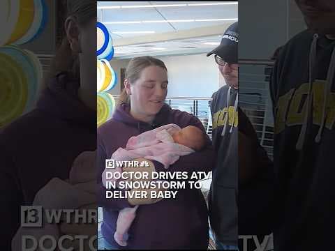 Doctor drives ATV in snowstorm to deliver baby