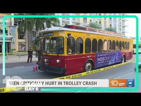 Teen seriously hurt after being hit by PTSA trolley in downtown St. Pete