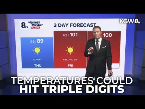 Portland high temperatures may climb to 100 degrees this weekend