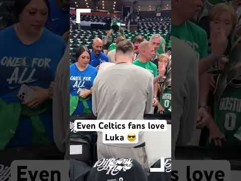 NBA Finals Game 2: Luka Doncic signs autographs and poses for pictures for fans in Boston
