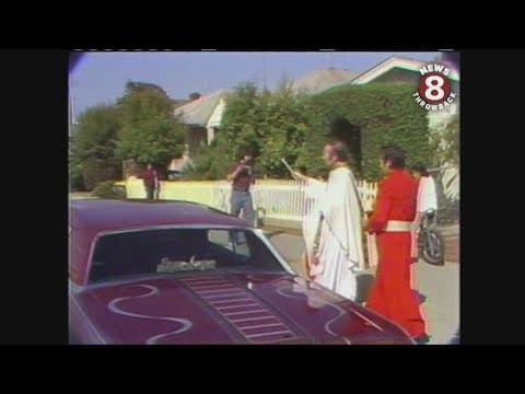 Lowrider cars receive blessing in San Diego in 1976