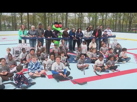 Columbus Blue Jackets, Whitehall leaders unveil community street hockey rink
