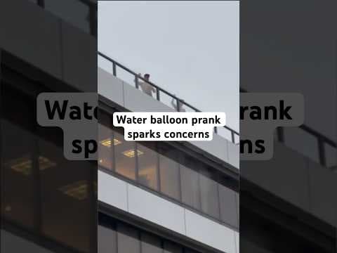 Kids throwing water balloons off a six story building sparks safety concerns among residents