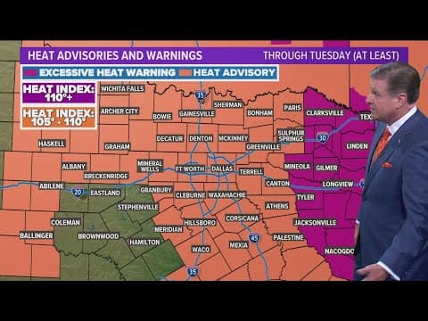 DFW Weather: Heat advisories stick around this week