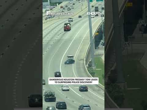 Bizarre towing incident on Houston freeways caught on camera