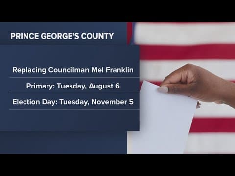 Prince George's County Council votes to hold a special election to fill Mel Franklin's vacancy