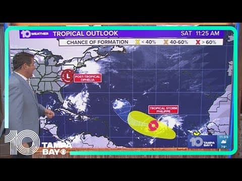 Tracking the Tropics: Ophelia bringing heavy rains; Tropical Storm Philippe forms (11 p.m. Saturday)