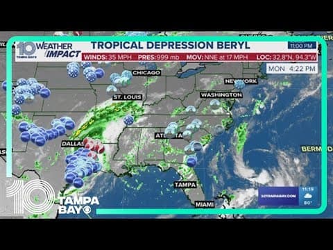 Tracking the Tropics: Beryl moving past Texas, heading North
