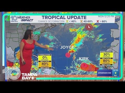 Tracking the Tropics: Tropical Storm Kirk forms in Atlantic, forecasters watching other disturbances