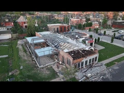 St. Louis storm damage: Drone shows devastation from Friday's severe weather