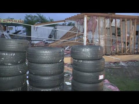 Eden's Tire Shop in Spring Branch totally demolished in severe storm