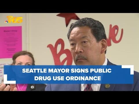 Seattle Mayor Bruce Harrell signs public drug use ordinance
