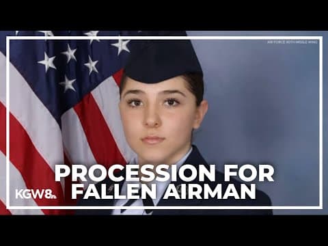 Procession brings fallen Eugene airman home