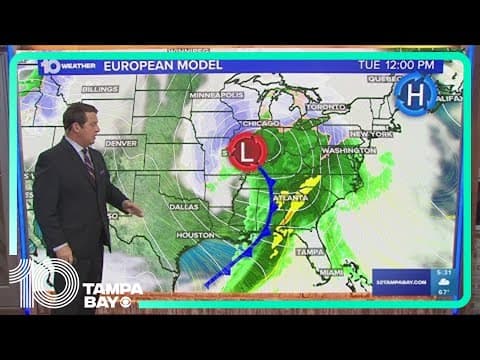 Tampa Bay weather: Strong to severe thunderstorms, including threat of tornadoes, possible Tuesday (
