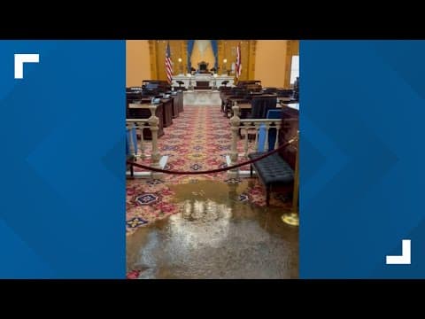 Water pours into Ohio Senate after Statehouse pipe bursts