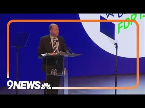 Gov. Polis speaks at Jewish National Fund conference in Denver as protesters gather outside