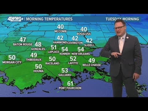 New Orleans 10pm Weather: Chilly weekend ahead, warmer Christmas week