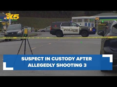Suspect in custody after two people shot in Renton, one in SeaTac