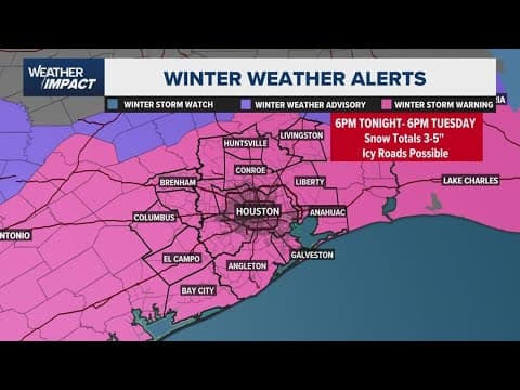 Houston area continues last-minute preps for Arctic blast bringing snow, freezing temps