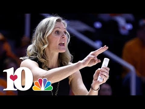 Tennessee women's basketball Head Coach Kellie Harper speaks during media day