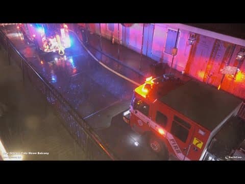 EarthCam footage of NOFD's response to 3-alarm fire at French Quarter business