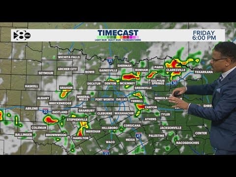 DFW Weather: Full rain, storms timeline for North Texas on Friday
