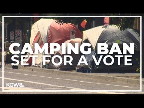 Portland daytime camping ban set for city council vote Wednesday