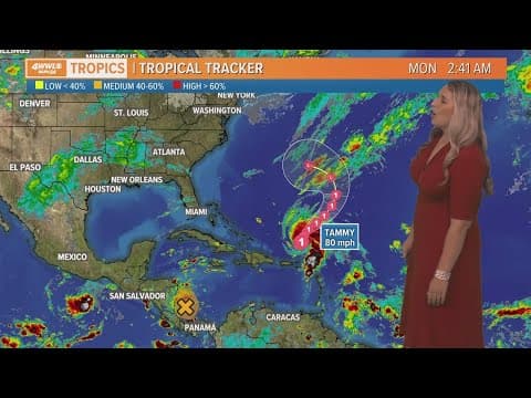 Monday morning tropical update: Hurricane Tammy moves into Atlantic