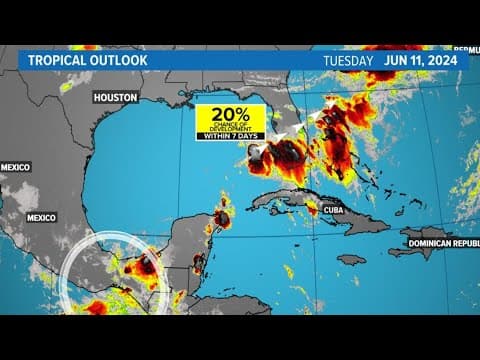 National Hurricane Center gives 20 percent chance of rain in eastern Gulf to develop