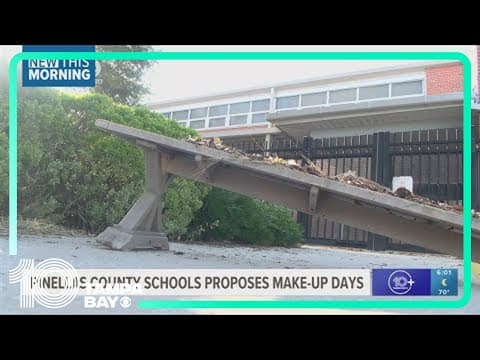 Pinellas County schools proposing 3 make-up days following Helene and Milton