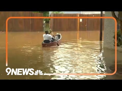 Hurricane Helene: Man Canoes Down Flooded Streets in Georgia