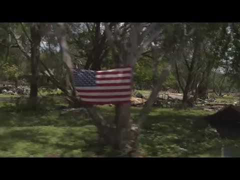 Riverfront cabins 'completely flattened' in Texas town after historic flooding event