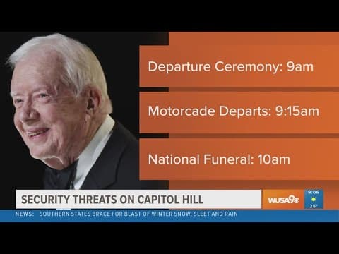 State funeral for President Jimmy Carter set to begin at 10 a.m. in Washington