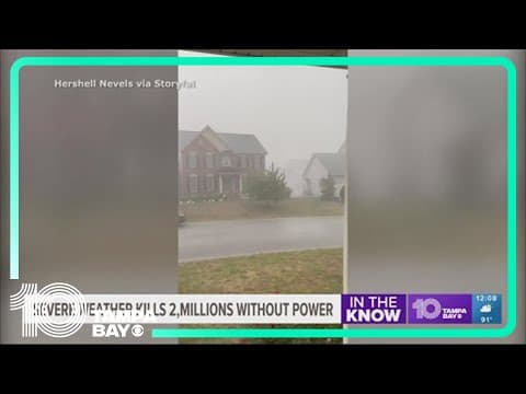 2 dead, thousands of flight cancellations, 1.1 million lose power in eastern US storms