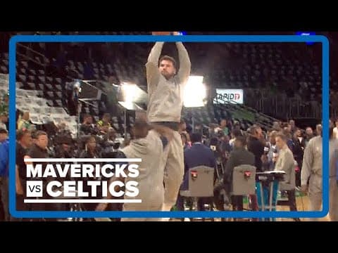 2024 NBA Finals | Mavs Luka Doncic warms up before Game 5 in Boston
