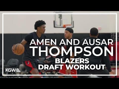 Amen Thompson and Ausar Thompson | Trail Blazers NBA Draft workout highlights