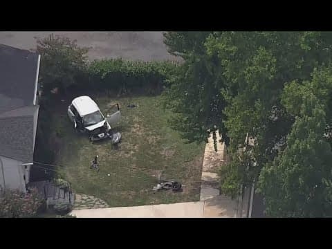 Person critically injured after car crashes into Montgomery County yard
