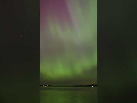 Aurora borealis seen at Edgewater Beach in Mukilteo Friday night #aurora #king5 #shorts