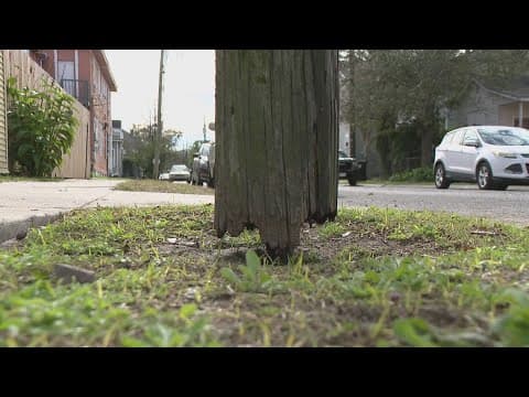 Residents breathe a sigh of relief as 'levitating' utility pole gets replaced