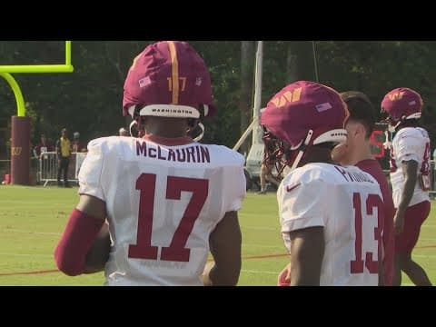 Players brave hot weather on Day 8 of Commanders Training Camp