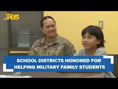 Washington school districts receive Purple Hearts for helping students of military families