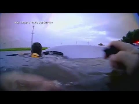 Mother rescued from submerged car in Texas