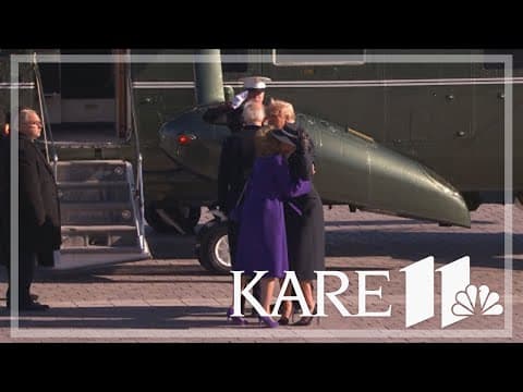 Bidens depart the U.S. Capitol aboard Marine One