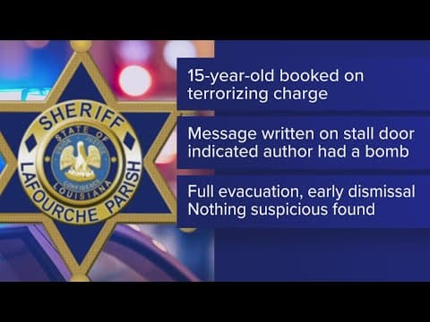 Teen charged with terrorizing after bomb threat at high school