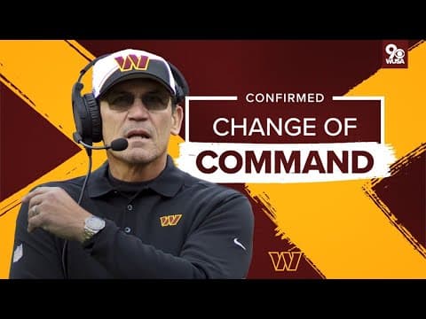 WATCH LIVE: Washington Commanders 'parting ways' with head coach Ron Rivera, team confirms