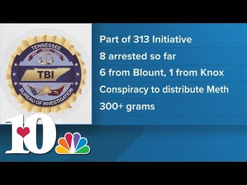 TBI: 13 indicted, 8 arrested for meth distribution in Blount County as part of 313 Initiative